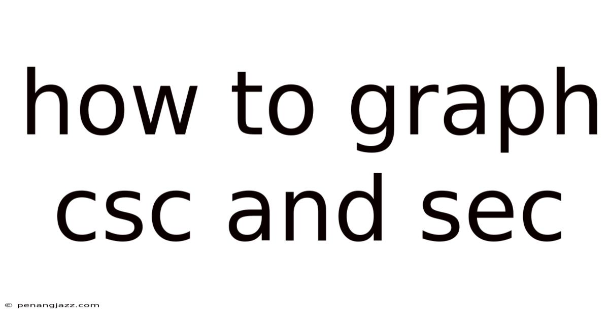 How To Graph Csc And Sec