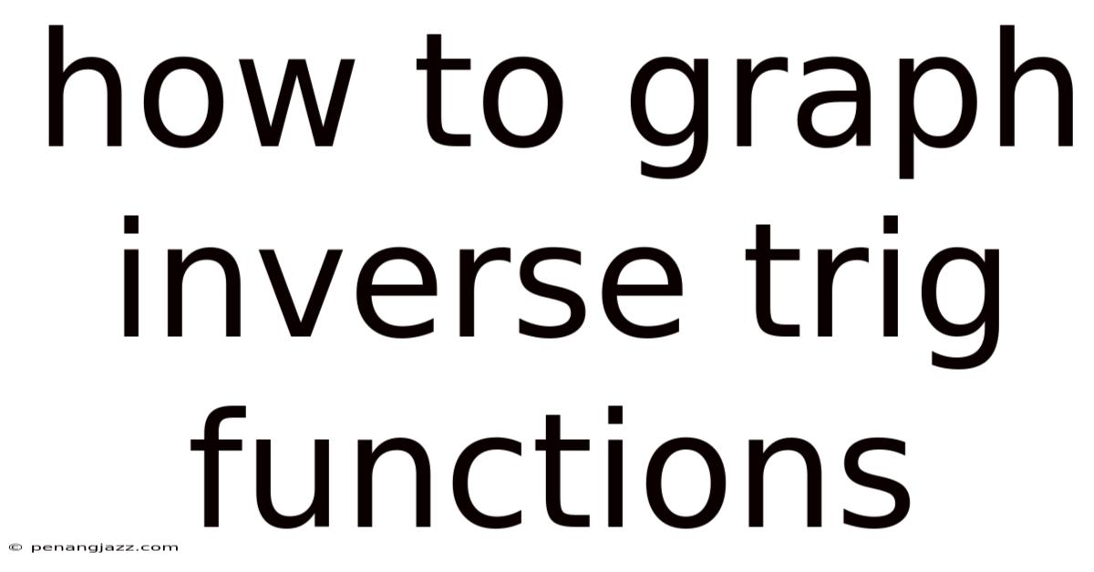 How To Graph Inverse Trig Functions