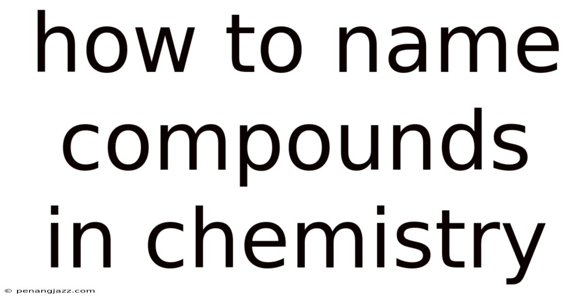 How To Name Compounds In Chemistry