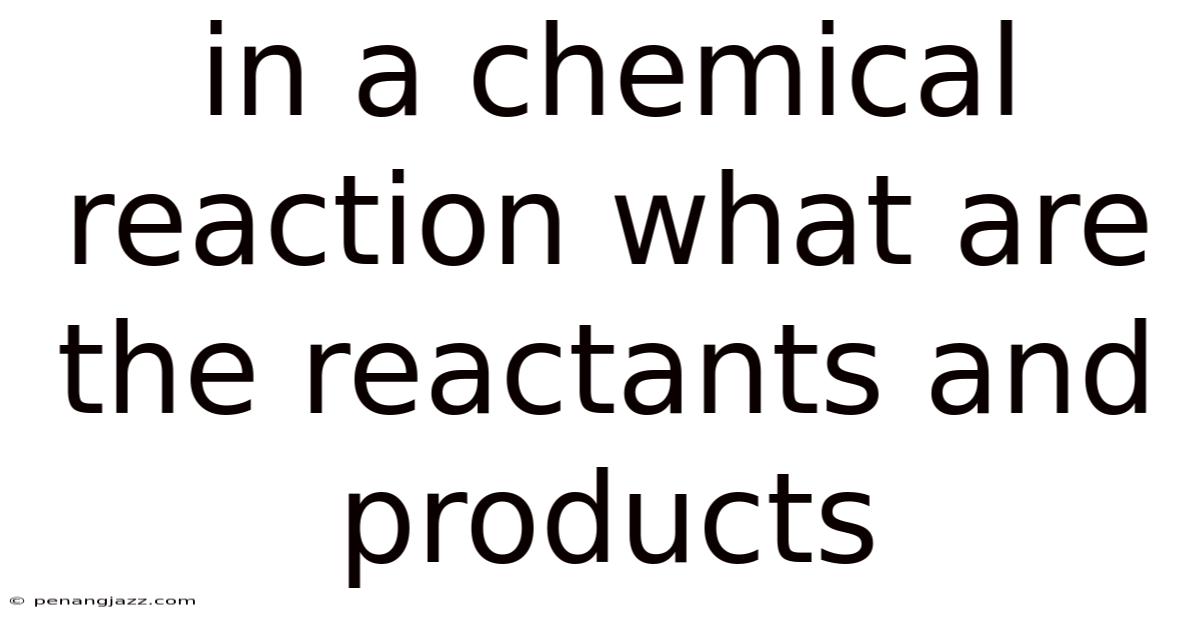 In A Chemical Reaction What Are The Reactants And Products