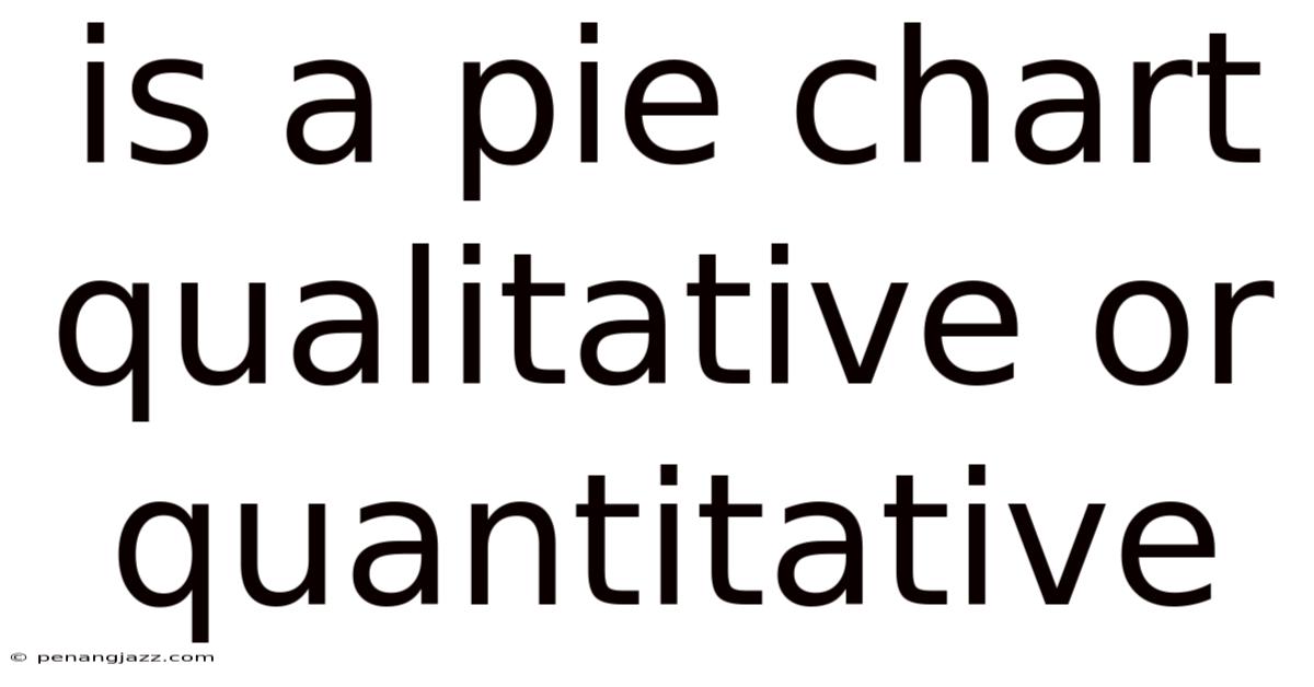 Is A Pie Chart Qualitative Or Quantitative