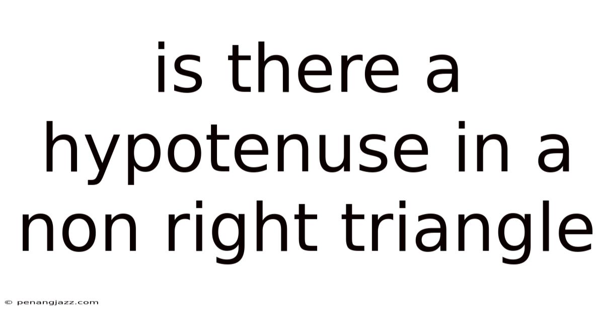 Is There A Hypotenuse In A Non Right Triangle