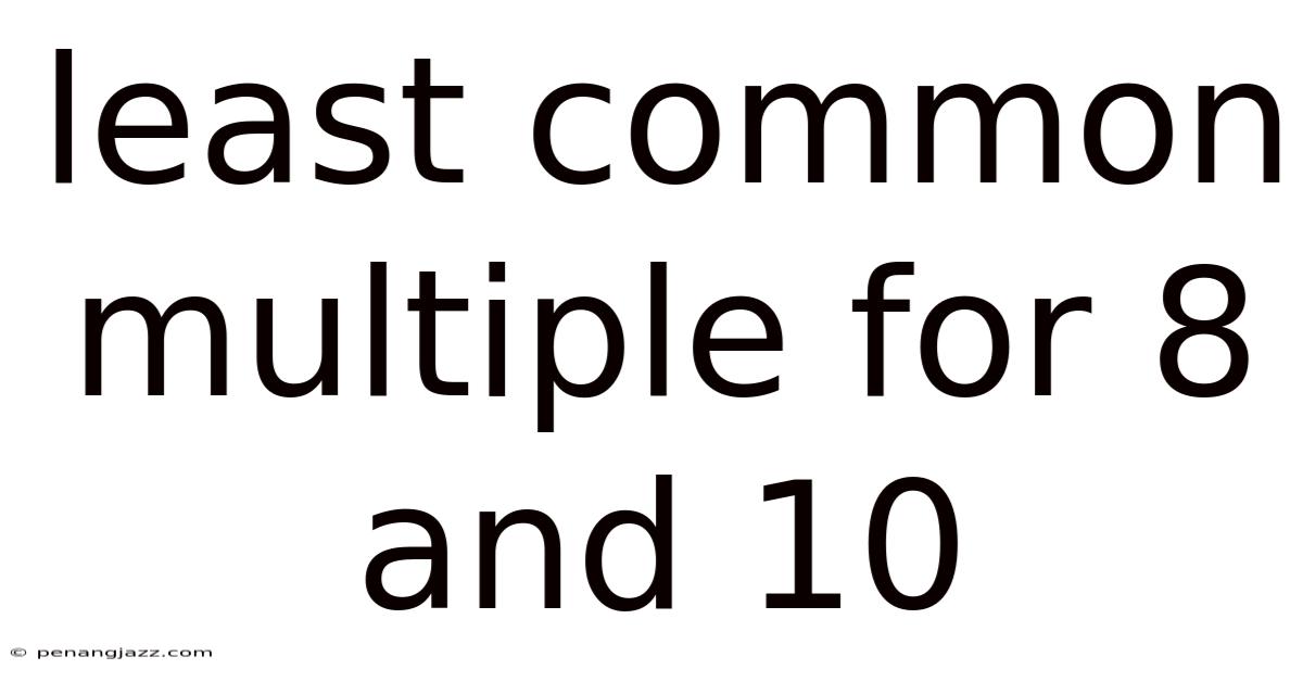 Least Common Multiple For 8 And 10