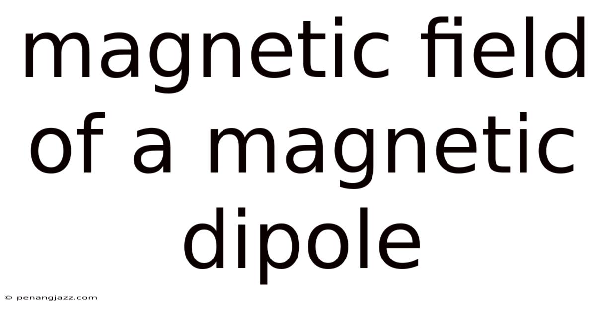 Magnetic Field Of A Magnetic Dipole