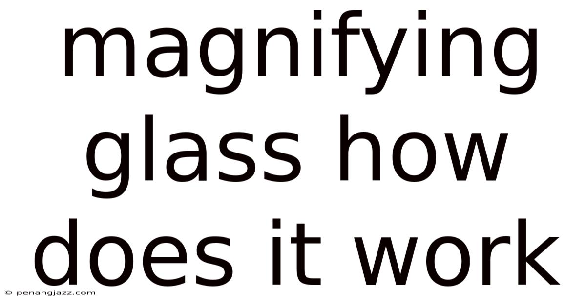 Magnifying Glass How Does It Work