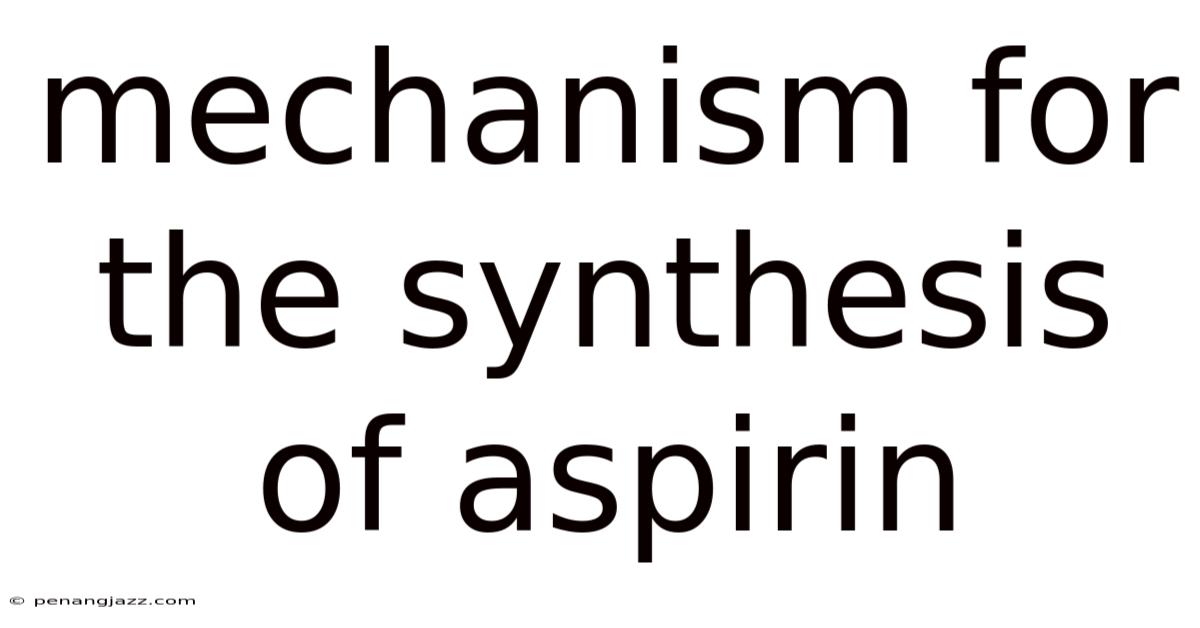 Mechanism For The Synthesis Of Aspirin