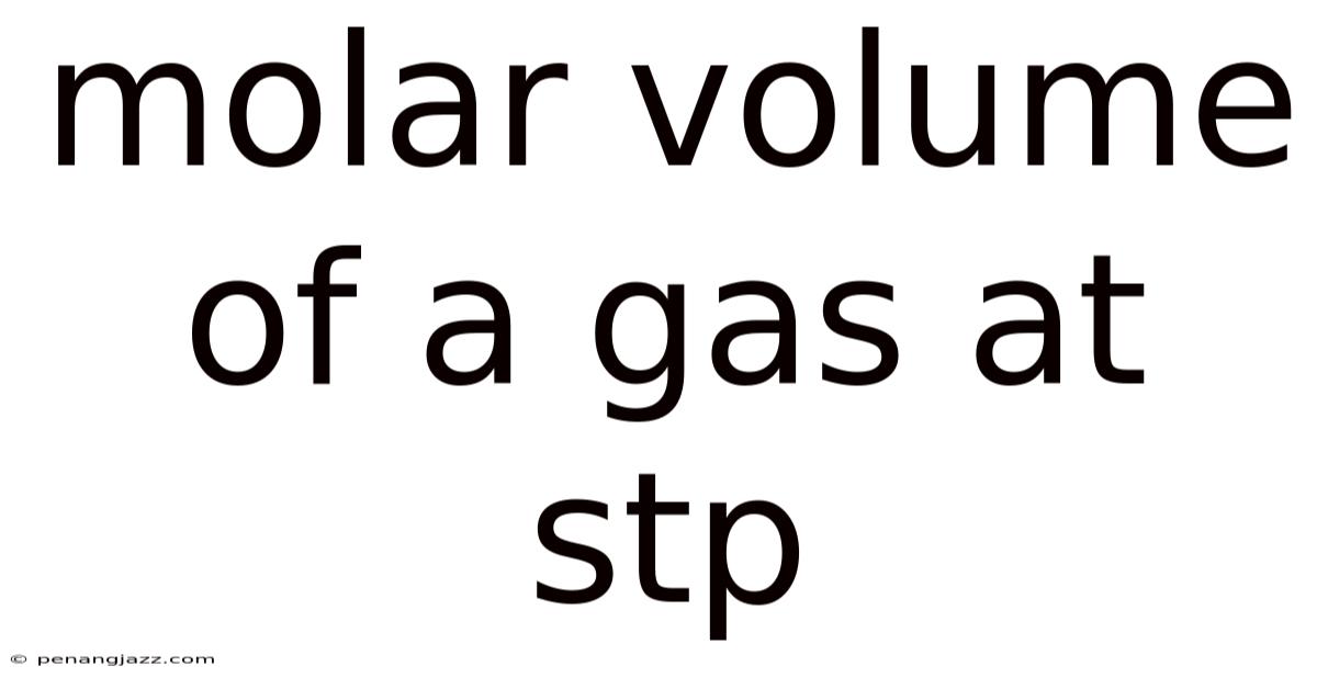 Molar Volume Of A Gas At Stp