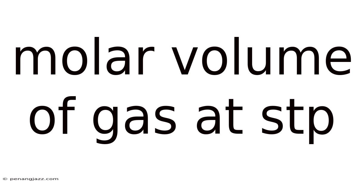 Molar Volume Of Gas At Stp