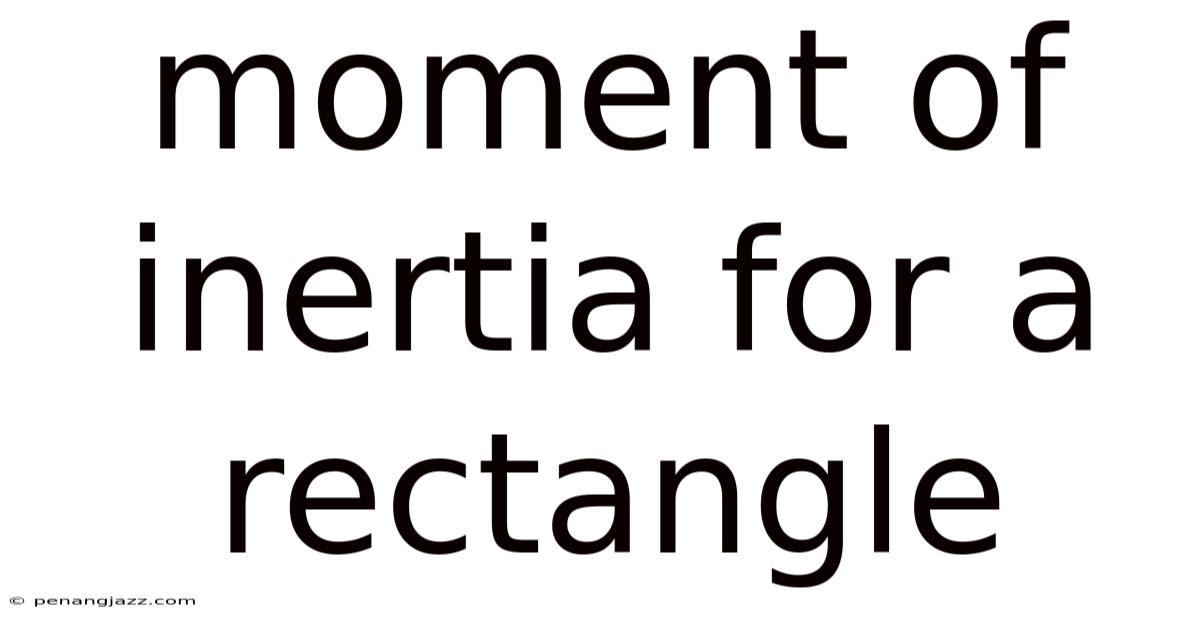 Moment Of Inertia For A Rectangle