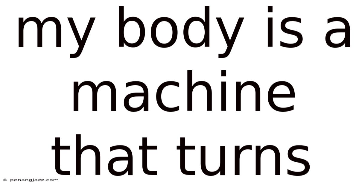 My Body Is A Machine That Turns
