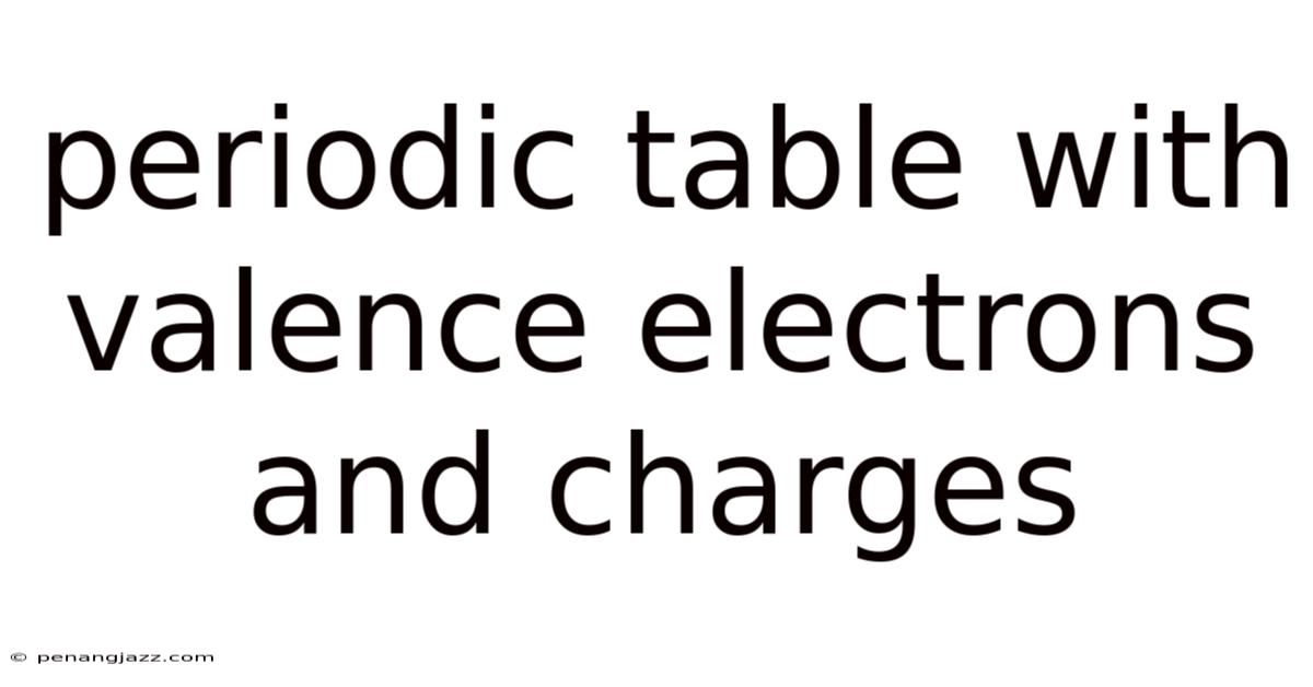 Periodic Table With Valence Electrons And Charges