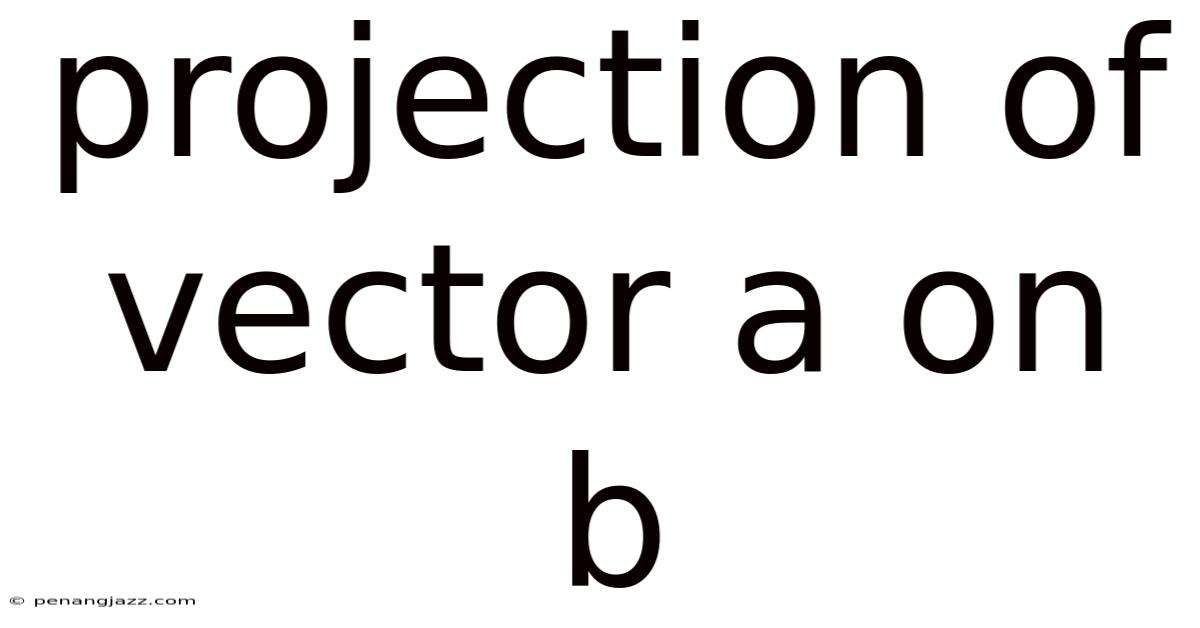 Projection Of Vector A On B