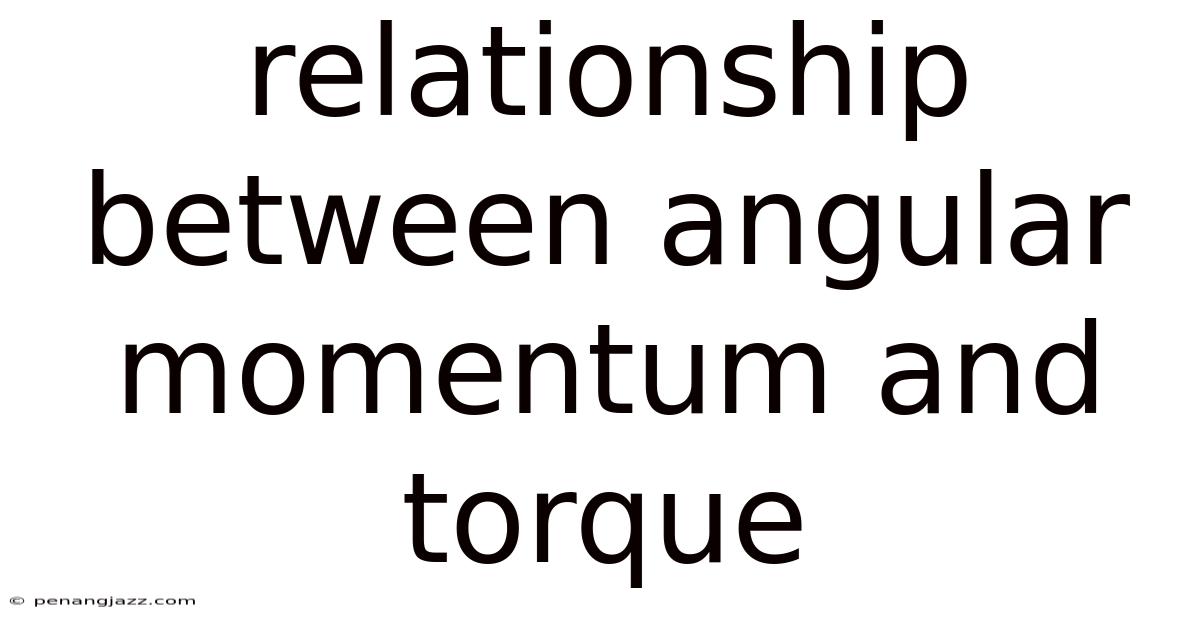 Relationship Between Angular Momentum And Torque