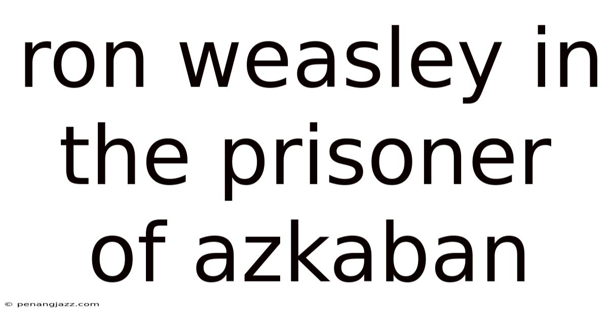Ron Weasley In The Prisoner Of Azkaban