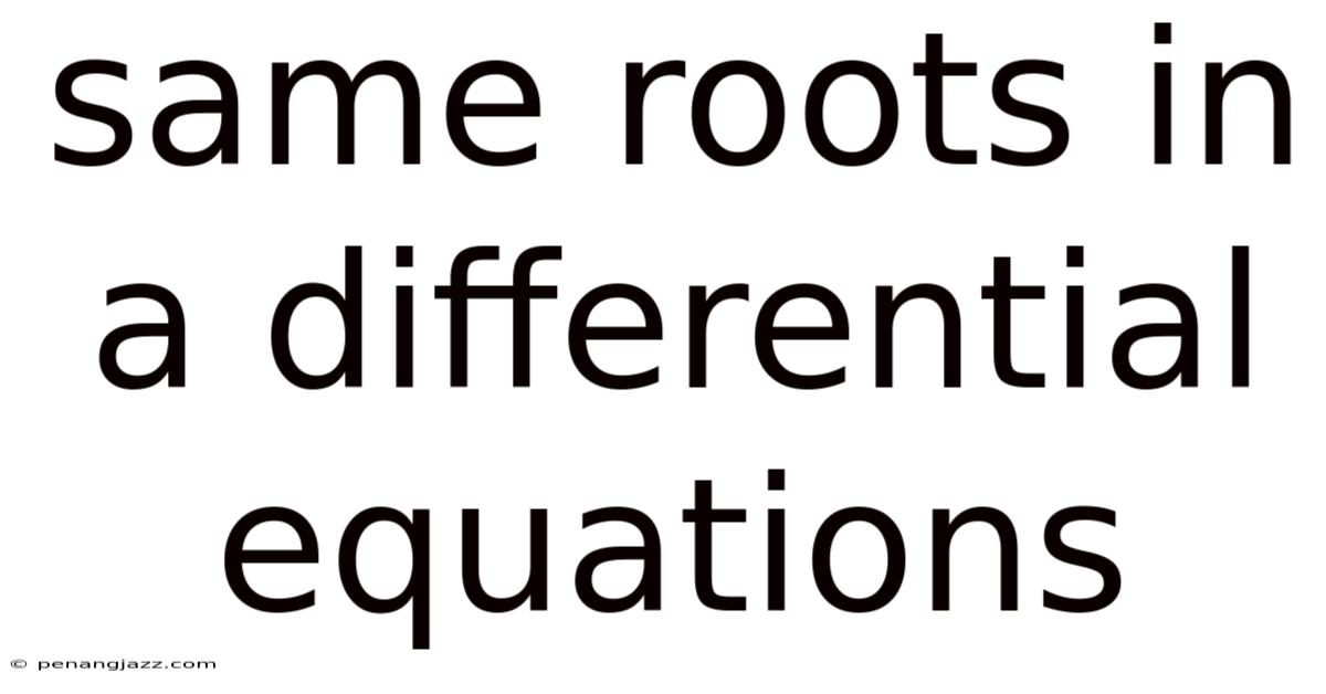 Same Roots In A Differential Equations
