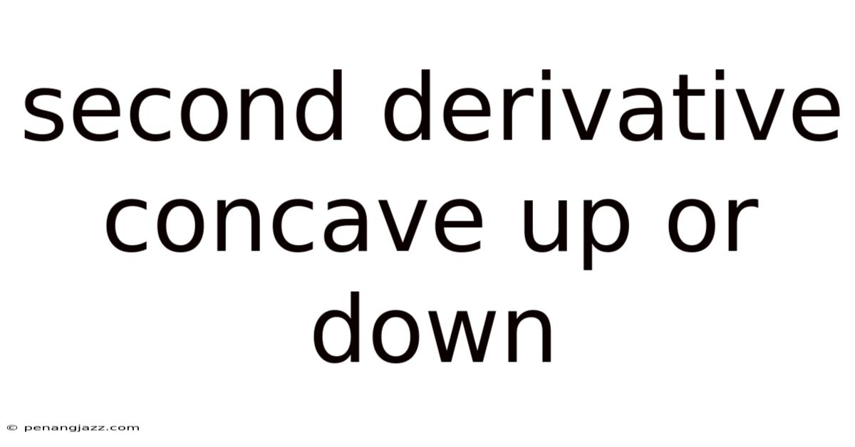Second Derivative Concave Up Or Down