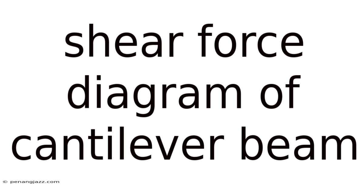Shear Force Diagram Of Cantilever Beam