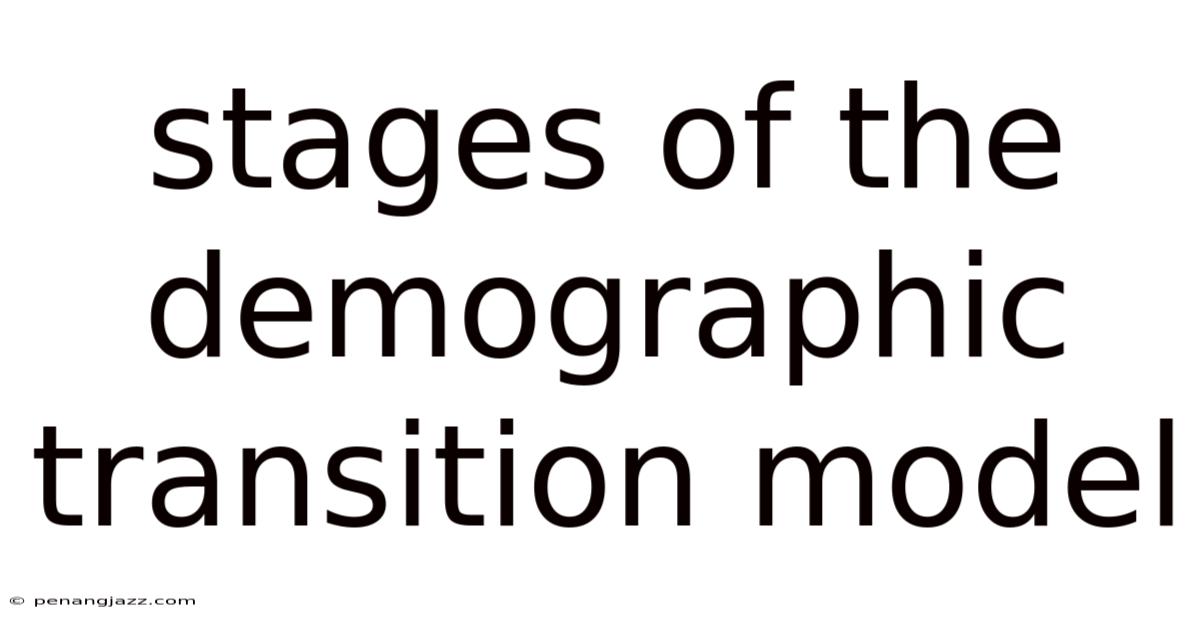 Stages Of The Demographic Transition Model