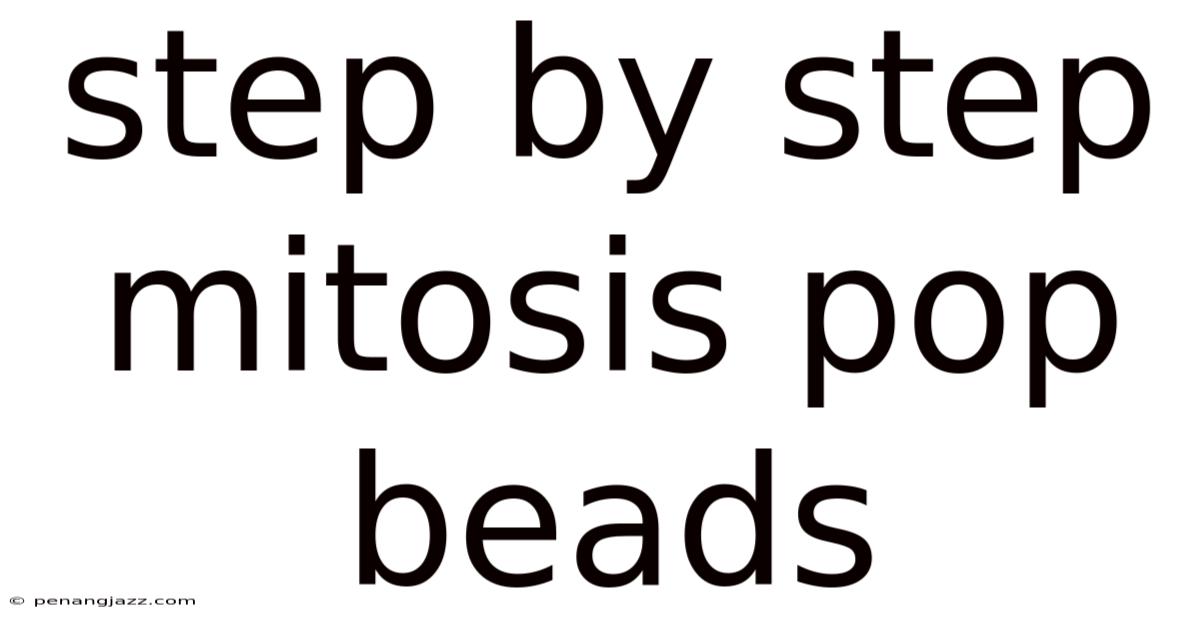 Step By Step Mitosis Pop Beads