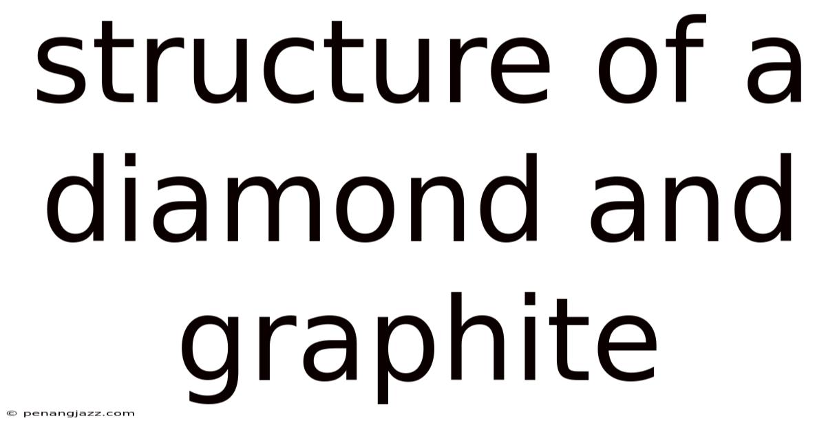 Structure Of A Diamond And Graphite