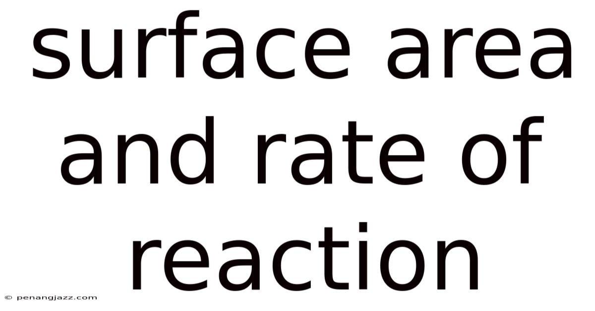 Surface Area And Rate Of Reaction