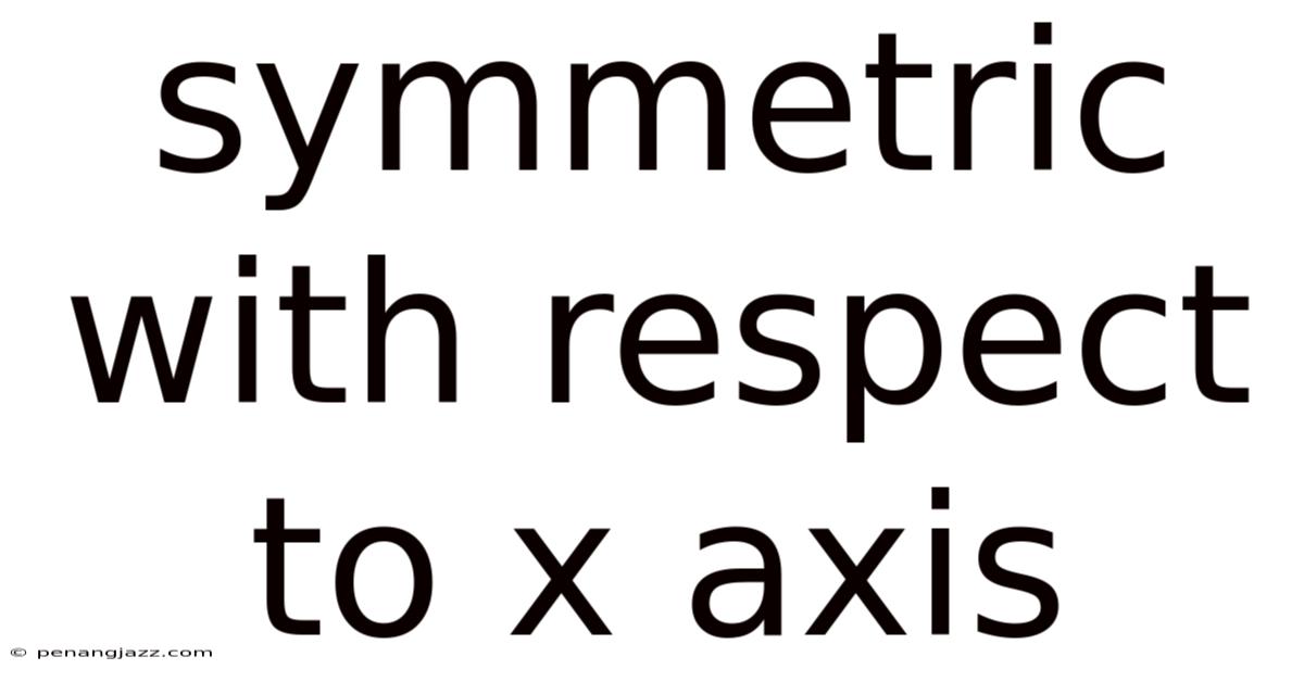 Symmetric With Respect To X Axis