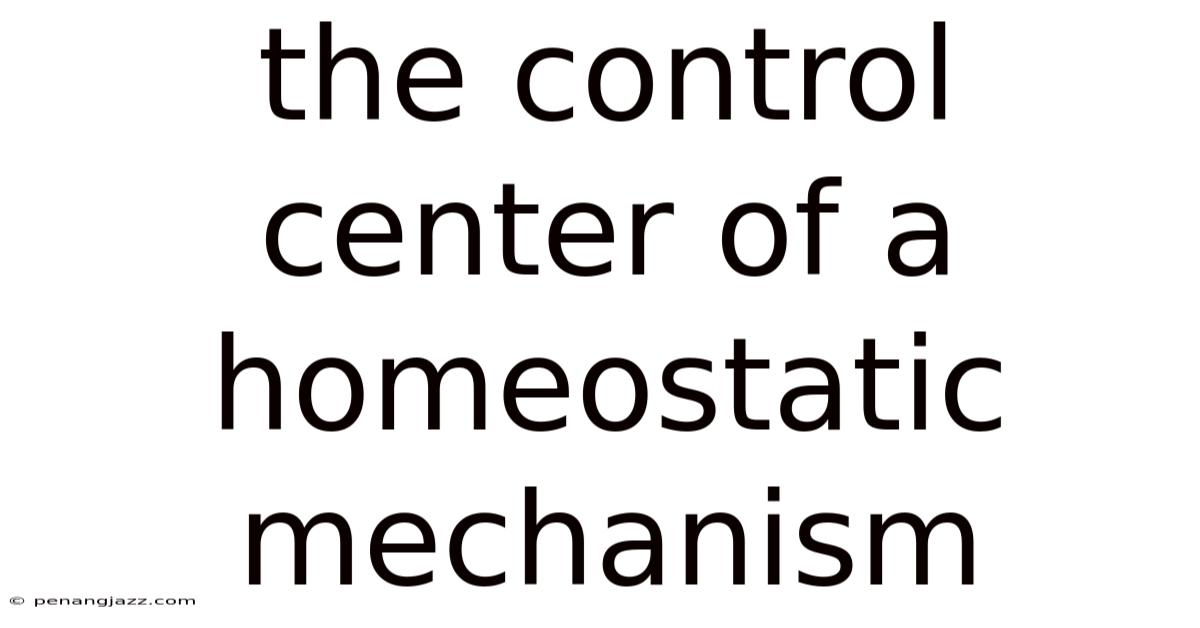 The Control Center Of A Homeostatic Mechanism