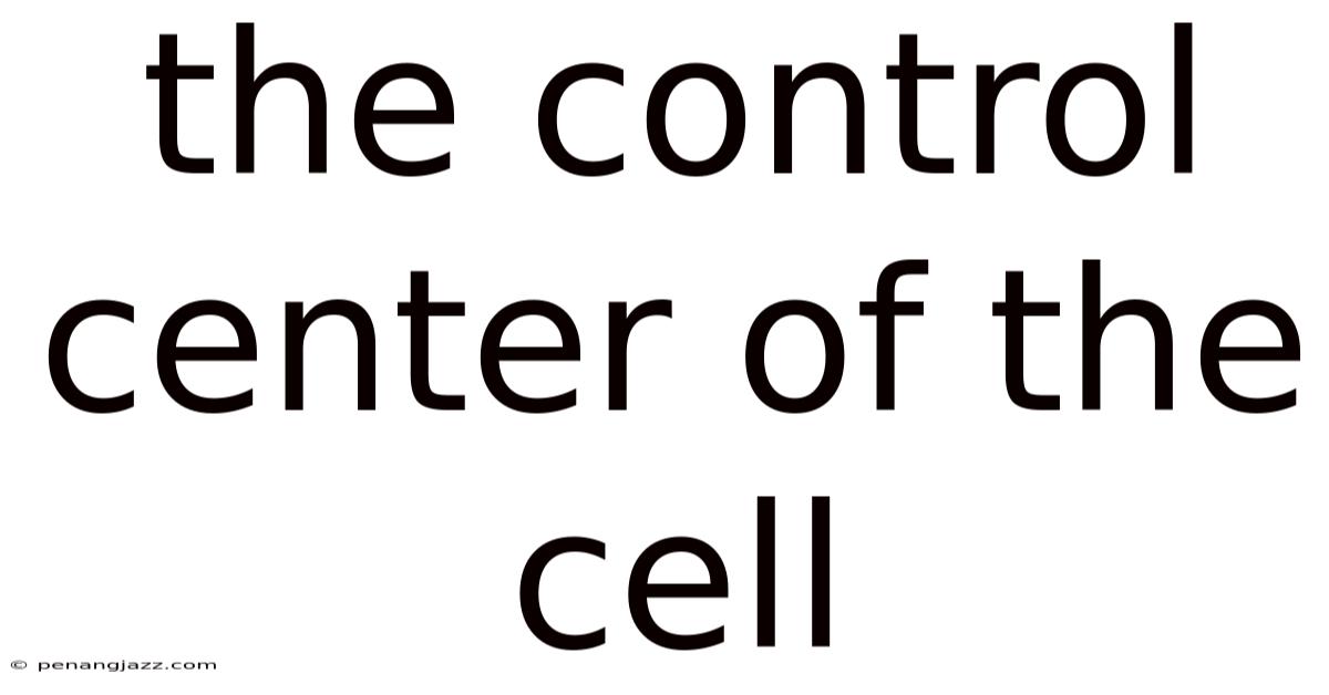 The Control Center Of The Cell