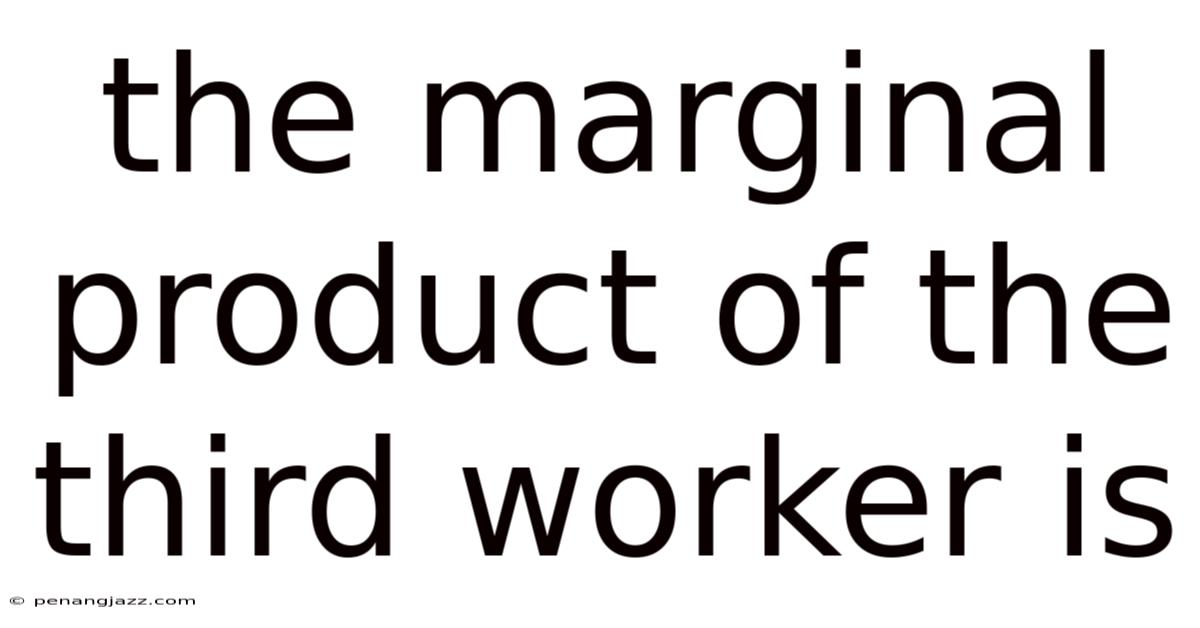 The Marginal Product Of The Third Worker Is
