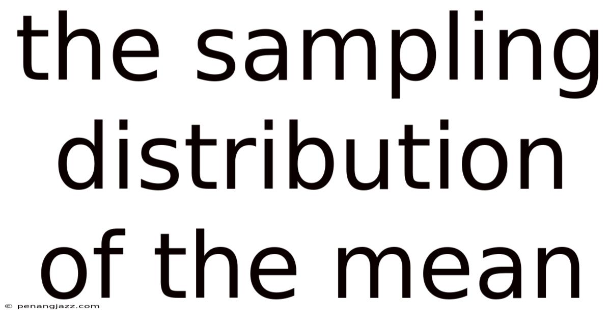 The Sampling Distribution Of The Mean