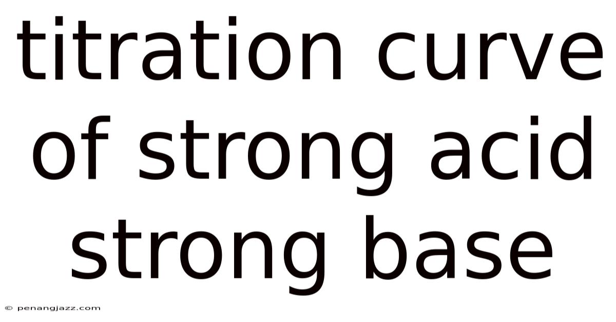Titration Curve Of Strong Acid Strong Base