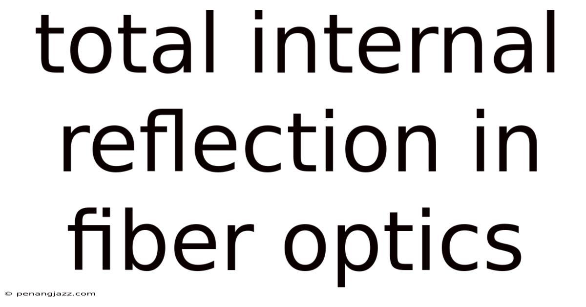Total Internal Reflection In Fiber Optics