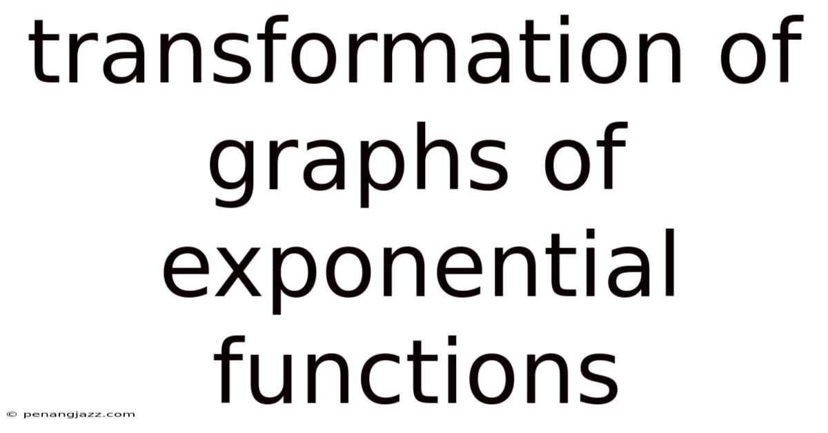 Transformation Of Graphs Of Exponential Functions