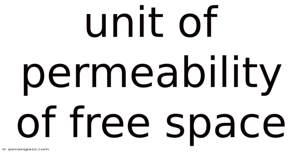 Unit Of Permeability Of Free Space