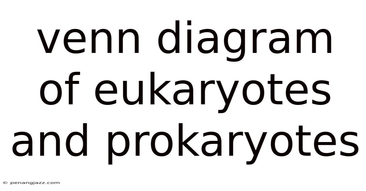Venn Diagram Of Eukaryotes And Prokaryotes