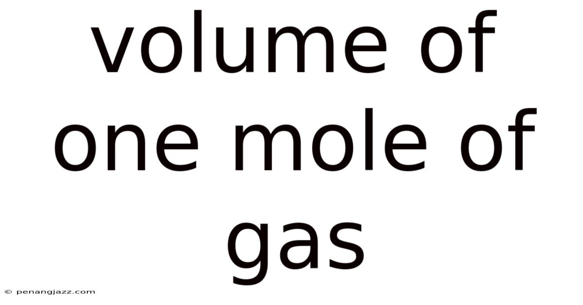 Volume Of One Mole Of Gas