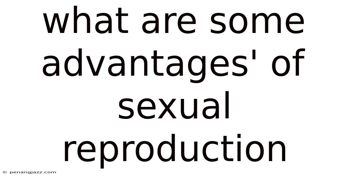 What Are Some Advantages' Of Sexual Reproduction