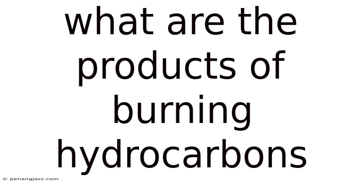 What Are The Products Of Burning Hydrocarbons