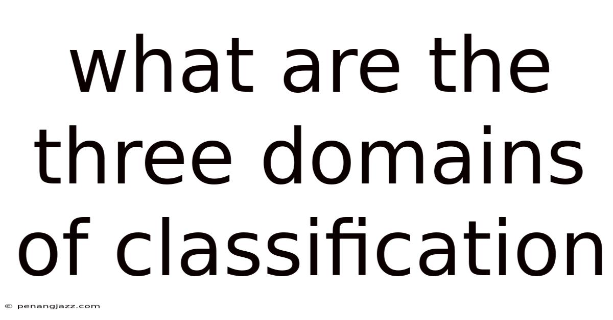 What Are The Three Domains Of Classification