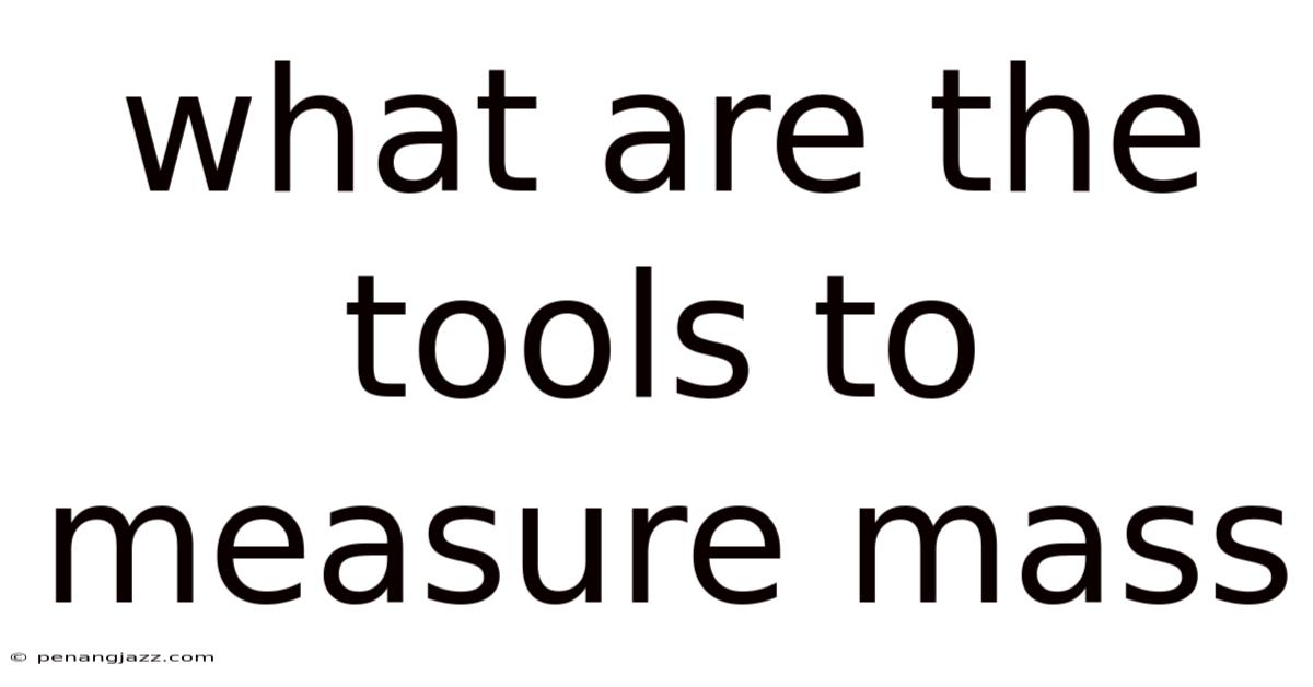 What Are The Tools To Measure Mass