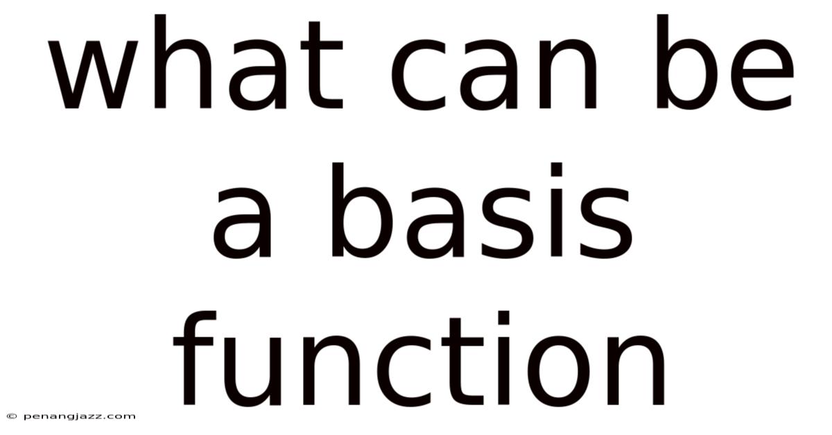 What Can Be A Basis Function