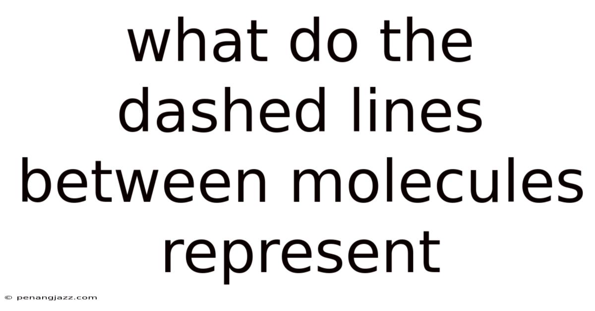 What Do The Dashed Lines Between Molecules Represent