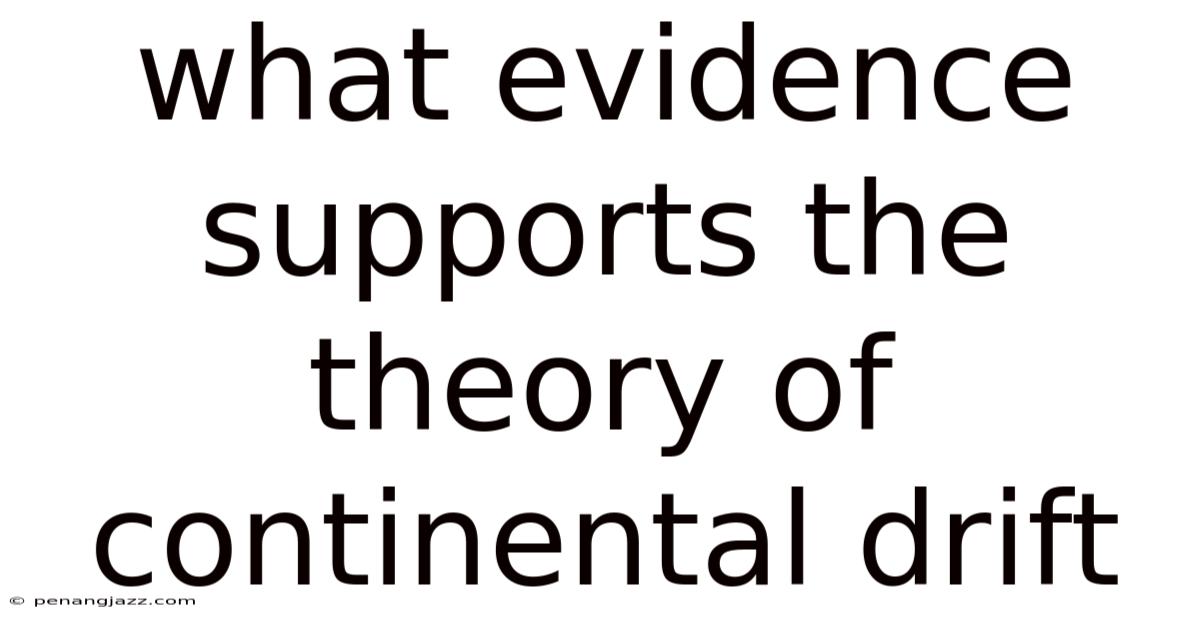 What Evidence Supports The Theory Of Continental Drift