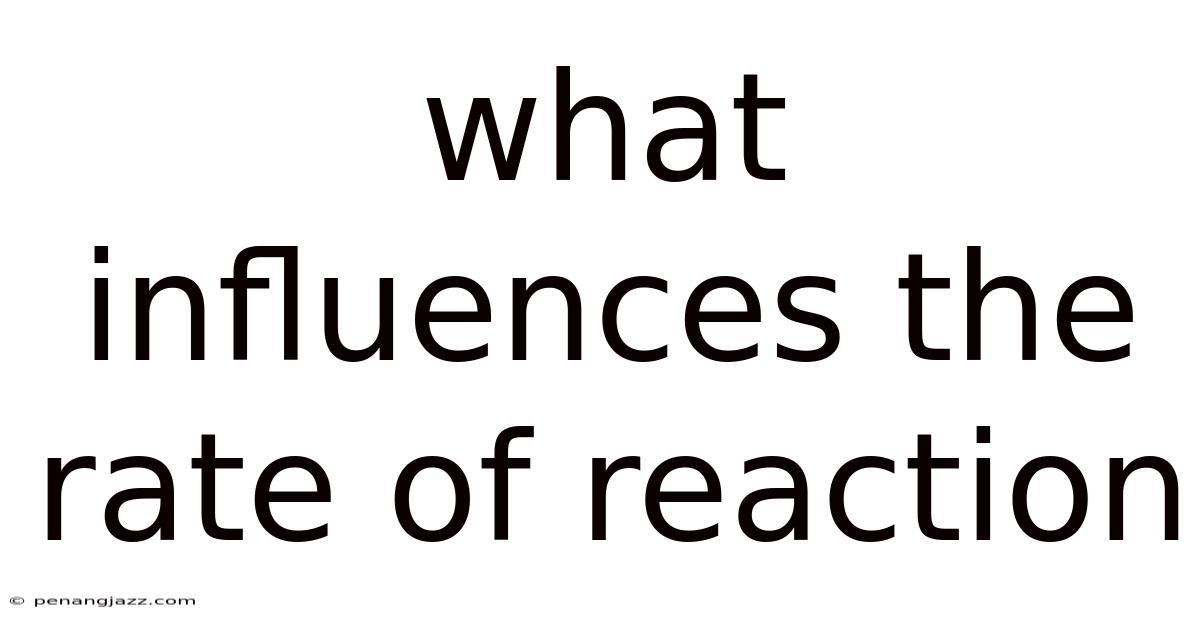 What Influences The Rate Of Reaction