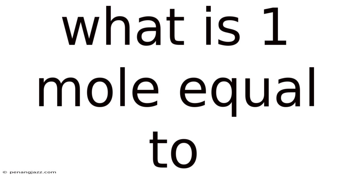 What Is 1 Mole Equal To