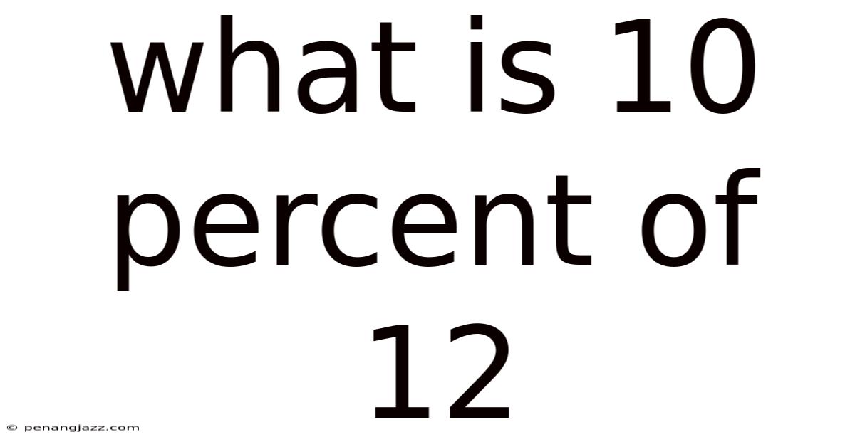 What Is 10 Percent Of 12