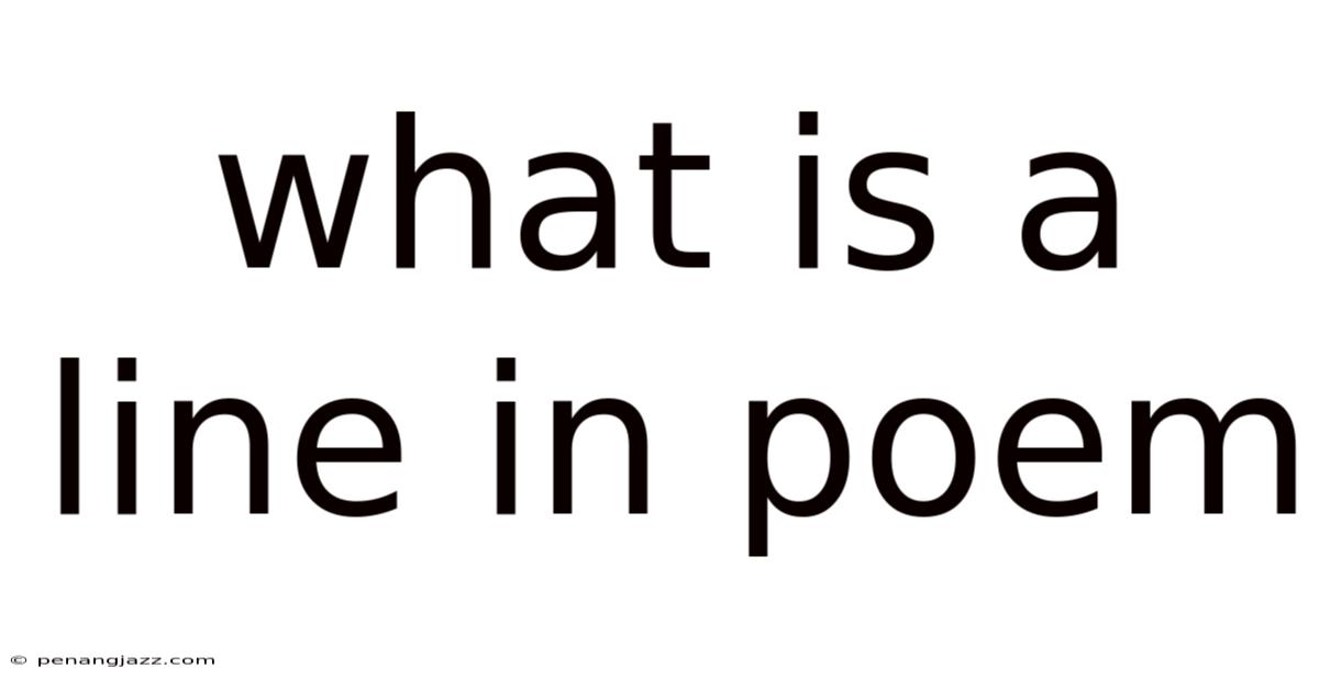 What Is A Line In Poem