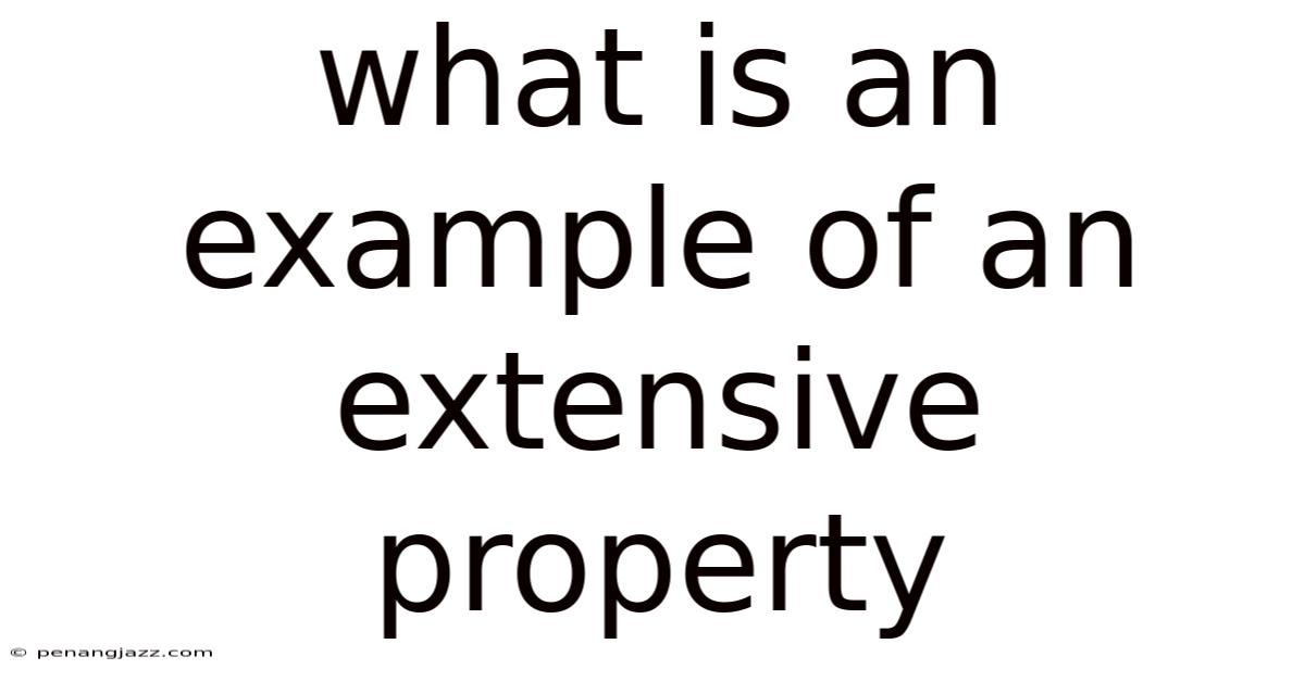 What Is An Example Of An Extensive Property