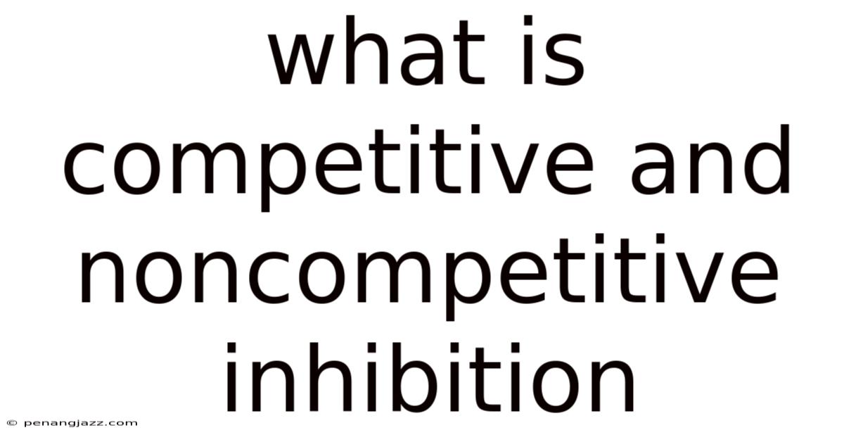 What Is Competitive And Noncompetitive Inhibition