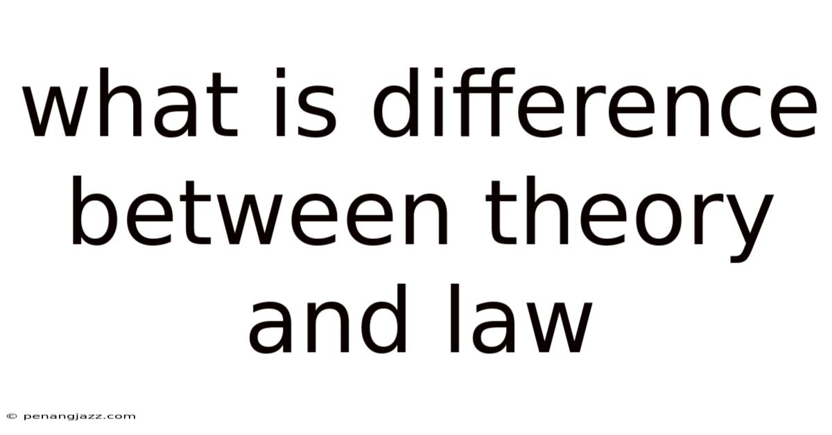 What Is Difference Between Theory And Law